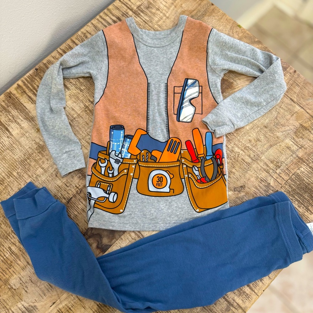 GAP Kids Organic Cotton Cool Handyman Pajama Set